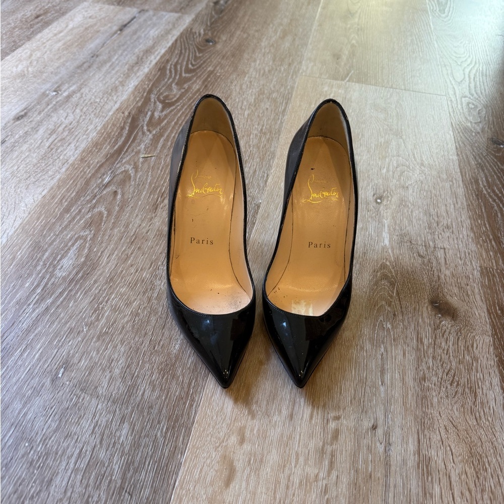 Christian Louboutin Black Heels Classic Pointed-Toe Pumps